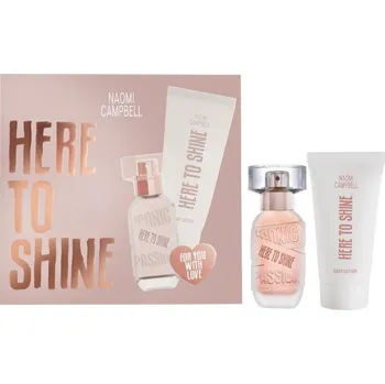 Kosmetická sada Naomi Campbell Here To Shine Set - EDT 15 ml + tělové mléko 50 ml Dárková sada