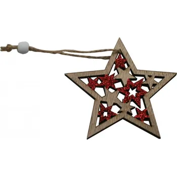 HVĚZDA dřevěná dekorace