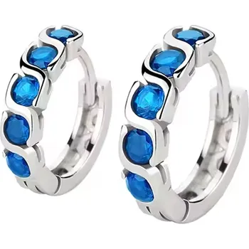 Náušnice Stříbrné kroužky MODRÝ OCEÁN Ag 925; ≤2,3 g.