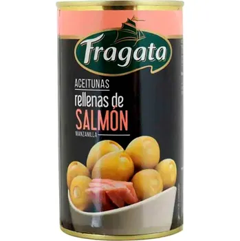 oliva Fragata Zelené olivy Manzanilla s lososem 300 g