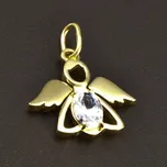 Goldpoint Zlatý přívěsek anděl bílý zirkon Váha: 1.40 g
