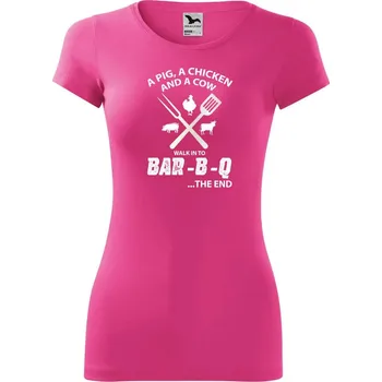 Dámské tričko DOBRÝ TRIKO Dámské tričko BAR-B-Q Velikost: XL, Barva: Purpurová