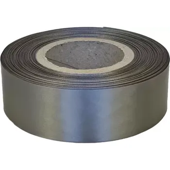 Stuha Textilní stuha 50mm x 100m, šedá, satén