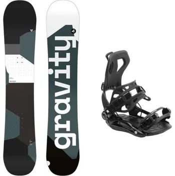 Snowboard Gravity Adventure 24/25 snowboard + Hatchey Fastec vázání 161 cm + M, black (EU 39-42) + DÁREK + Doprava ZDARMA