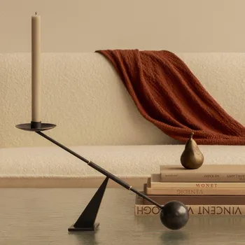 Lampička Audo Copenhagen Audo svícen Interconnect, bronz, výška 26 cm - Doprava zdarma