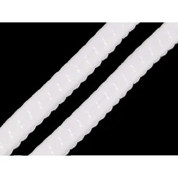 Textilie Ozdobná lemovací pruženka šíře 10 mm bílá