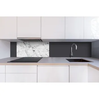 Obklad DIMEX | Dibond za kuchyňskou linku DBW-08040-156 | 80 x 40 cm | Bílý mramor + Dibond deska za kuchyňskou linku DIMEX v rozměru 80 x 40 cm, motiv Bílý mramor
