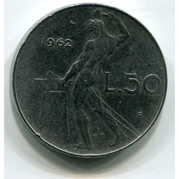 ITÁLIE. 50 lire 1962.