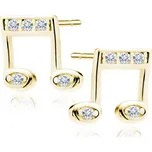 LUNICA Stříbrné náušnice ZLATÉ NOTY 0109 Ag 925; ≤0,9 g.