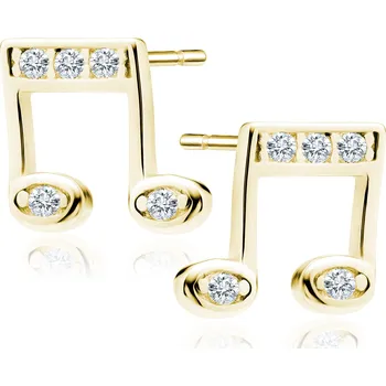 Náušnice LUNICA Stříbrné náušnice ZLATÉ NOTY 0109 Ag 925; ≤0,9 g.