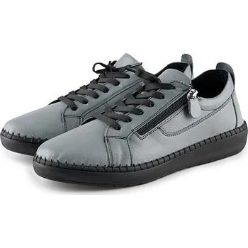 Dámské tenisky Vlnka Dámské kožené tenisky na zip Isabel šedá velikost obuv dospělí 42