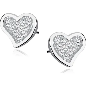 Náušnice LUNICA Stříbrné náušnice SRDÍČKA 0063 Ag 925; ≤1,2 g.