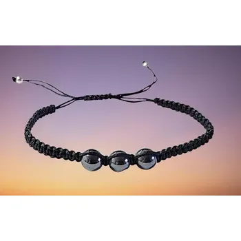 Náramek Hematitový náramek shamballa
