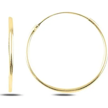 Náušnice Stříbrné kroužkové náušnice 2,5 cm GOLD Ag 925; ≤0,8 g.