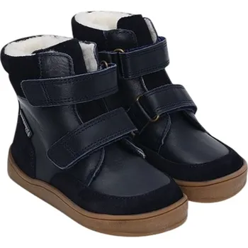 Chlapecké tenisky BUNDGAARD BAREFOOT dětská zimní obuv - Basil Strap Tex Navy Velikost: 21