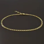 Goldpoint Článkový zlatý náramek na nohu Váha: 4.94 g, Délka: 24-27 cm