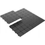 Plastová garážová podlahová dlaždice ATENA 30,5 x 30,5 x 1,3 cm, černá, balení 11 ks