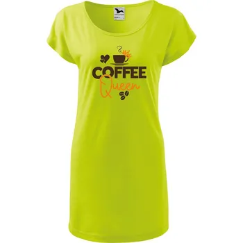Dámské tričko DOBRÝ TRIKO Dámské tričko/šaty Coffee queen Velikost: L, Barva: Limetková