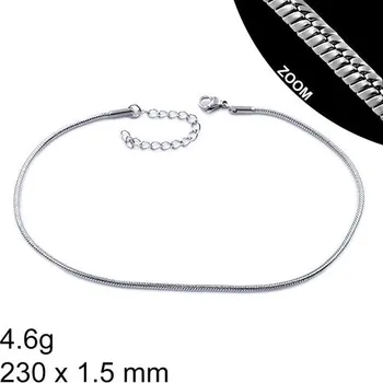 Náramek Náramek na kotník - Lanko - Kulaté - 230 x 1.5 mm - 4.6g