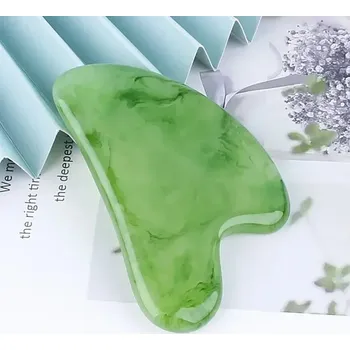 Masáž Přírodní gua sha masážní kámen - Zelená