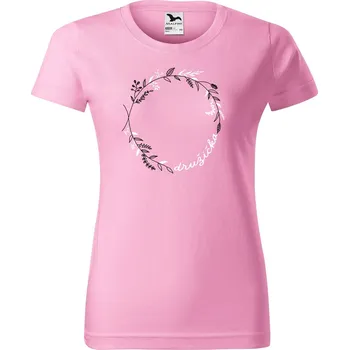 Dámské tričko DOBRÝ TRIKO Dámské tričko s potiskem Družička kruh Barva: Růžová, Velikost: 3XL