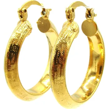 Náušnice Steel Jewelry Náušnice KRUHY GOLD 25 mm Chirurgická ocel NS240258 dárkové balení zdarma