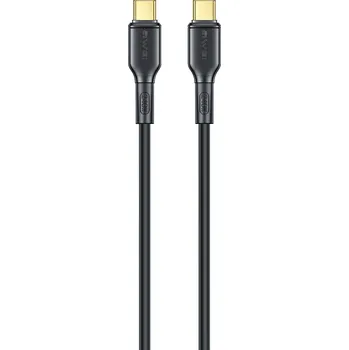 Datový kabel Rychlonabíjecí kabel Awei CL-221T, 2×USB-C, 2m, černá