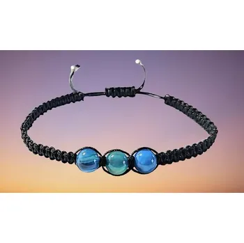 Náramek Modrý achátový náramek Shamballa – klid, rovnováha a styl v jednom