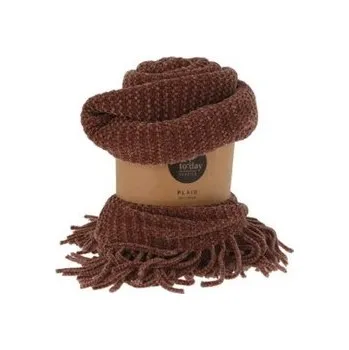 deka Pléd žinilkový tmavě hnědá, 125 x 150 cm