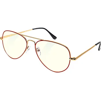 Brýle na čtení Brýle na počítač GLASSA, Blue Light Blocking Glasses PCG 09, +0,50 dio, červeno zlatá