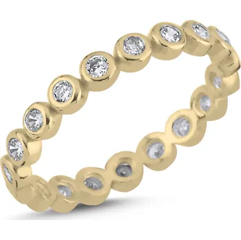 Prsten Stříbrný GOLD ETERNITY prstýnek se zirkony Velikost prstenu: 6 (EU: 51-53) Ag 925; ≤1,8 g.