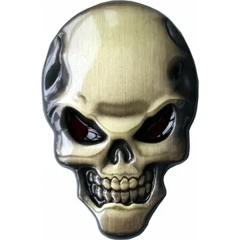 Samolepicí dekorace na vozidlo Samolepící dekor bronz lebka - černé oči