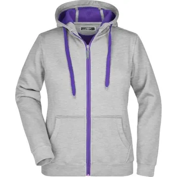 Dámská mikina JN 354 mikina dámská S grey heather/purple
