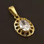 Goldpoint Přívěsek zlatý s bílým zirkonem Váha: 1.30 g