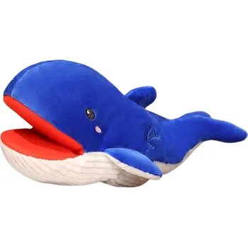 plyšák Mamido Plyšový maňásek velryba 30 cm modrá