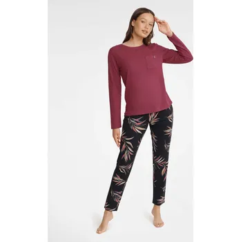 Zahradní pyžamo 40929-83X Bordó a černá - Henderson Ladies XL