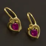Goldpoint Dětské náušnice zlaté červený rubín Váha: 0.93 g