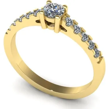 Prsten Zásnubní prsten s brilianty PZB21001 Materiál: Bílé zlato 14kt, Velikost: 49