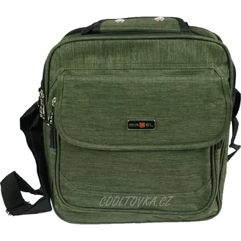 Pánská crossbody taška přes rameno zelená Mahel 8601-MH - textilní, s nastavitelným popruhem, praktická s dostatkem prostoru pro osobní věci.