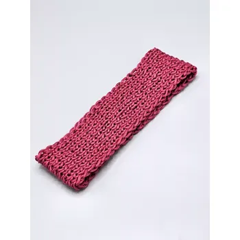 Zimní čelenka Ručně pletená merino čelenka fuchsie (54 - 58 cm)