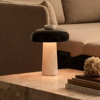 Lampička Audo Copenhagen Audo LED stolní lampa Reverse, černá, mramor, výška 30 cm bílá, černá 1 x 6 W LED - Doprava zdarma