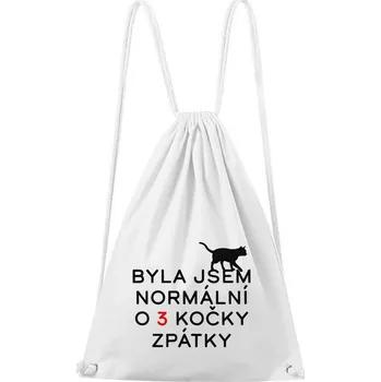 DOBRÝ TRIKO Bavlněný batoh Byla jsem normální Barva: Bílá