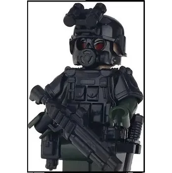 Figurka Figurky speciální jednotky SWAT | Styl Lego - černá 1 ks