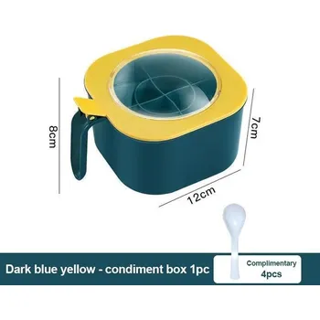 Dóza na potraviny Úložný box na koření s víkem | plastový box, dóza na koření - 1ks žlutá