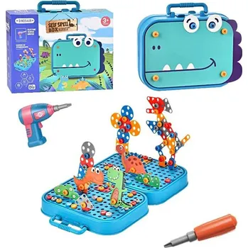 ostatní stavebnice Dinosaurus stavebnice 351ks, stavebnice s nářadím