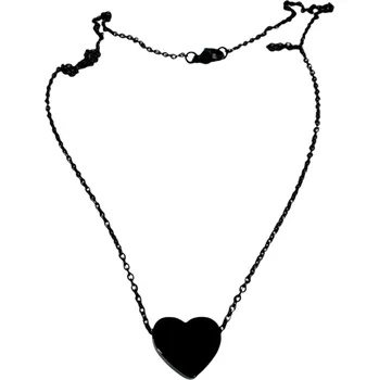 Náhrdelník Jemný náhrdelník se srdcem Černá