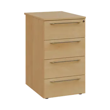 Zásuvkový kontejner LXKC 1 - 65 kontejner přístavný, 4-zásuvkový, deska 18 mm, centrální zámek, 750x430x560, javor horský