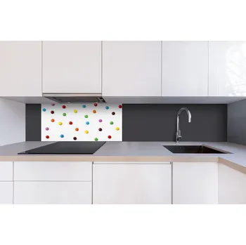 Obklad DIMEX | Dibond za kuchyňskou linku DBW-08040-229 | 80 x 40 cm | Lentilky + Dibond deska za kuchyňskou linku DIMEX v rozměru 80 x 40 cm, motiv Lentilky