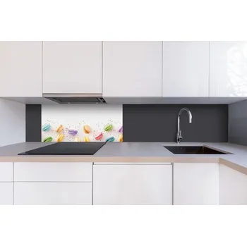 Obklad DIMEX | Dibond za kuchyňskou linku DBW-08040-231 | 80 x 40 cm | Makronky + Dibond deska za kuchyňskou linku DIMEX v rozměru 80 x 40 cm, motiv Makronky