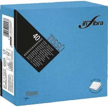 Papírový ubrousek Celtex Papírové ubrousky INFIBRA Linea New Soft-touch tyrkysová 2vrstvy 38x38cm - 40ks